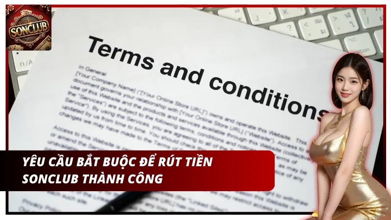 Điều kiện rút tiền SONCLUB cơ bản
